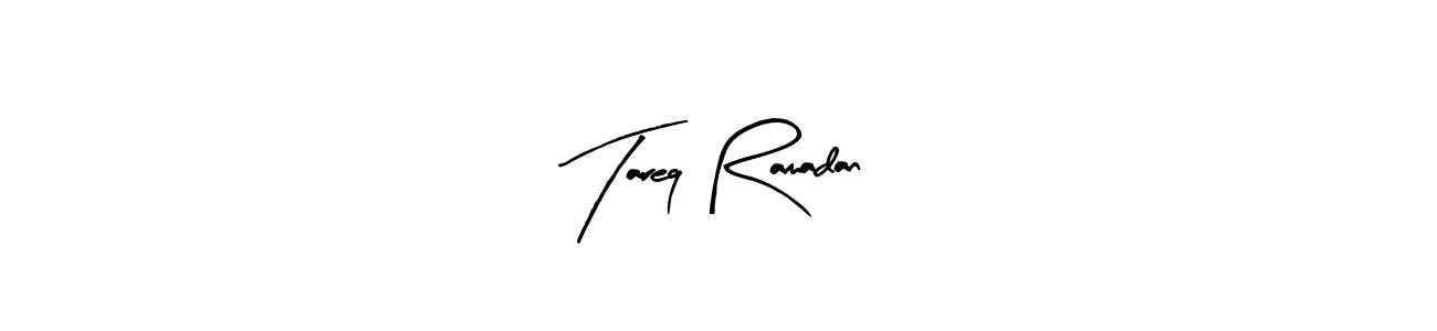 Tareq Ramadan stylish signature style. Best Handwritten Sign (Arty Signature) for my name. Handwritten Signature Collection Ideas for my name Tareq Ramadan. Tareq Ramadan signature style 8 images and pictures png