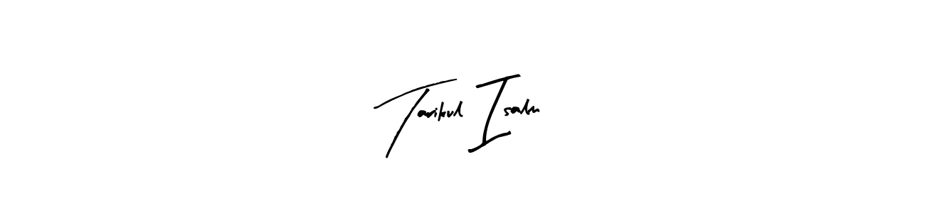 The best way (Arty Signature) to make a short signature is to pick only two or three words in your name. The name Tarikul Isalm include a total of six letters. For converting this name. Tarikul Isalm signature style 8 images and pictures png