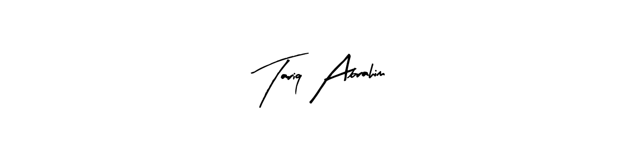 Make a beautiful signature design for name Tariq Abrahim. With this signature (Arty Signature) style, you can create a handwritten signature for free. Tariq Abrahim signature style 8 images and pictures png
