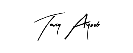The Arty Signature font transforms the name Tariq Ayoub into an executive sign with sharp precision and distinguished character. Tariq Ayoub signature style 8 images and pictures png