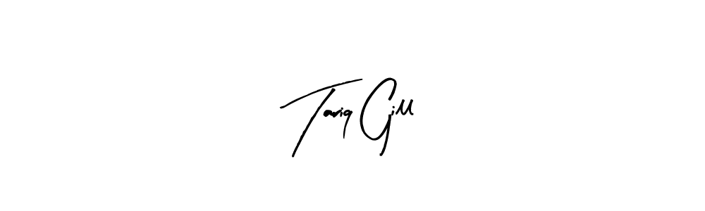 Use a signature maker to create a handwritten signature online. With this signature software, you can design (Arty Signature) your own signature for name Tariq Gill. Tariq Gill signature style 8 images and pictures png