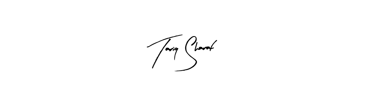 Use a signature maker to create a handwritten signature online. With this signature software, you can design (Arty Signature) your own signature for name Tariq Sharaf. Tariq Sharaf signature style 8 images and pictures png