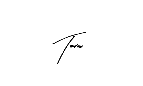 Design your own signature with our free online signature maker. With this signature software, you can create a handwritten (Arty Signature) signature for name Tariw. Tariw signature style 8 images and pictures png