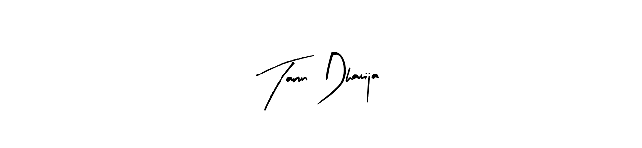 Use a signature maker to create a handwritten signature online. With this signature software, you can design (Arty Signature) your own signature for name Tarun Dhamija. Tarun Dhamija signature style 8 images and pictures png