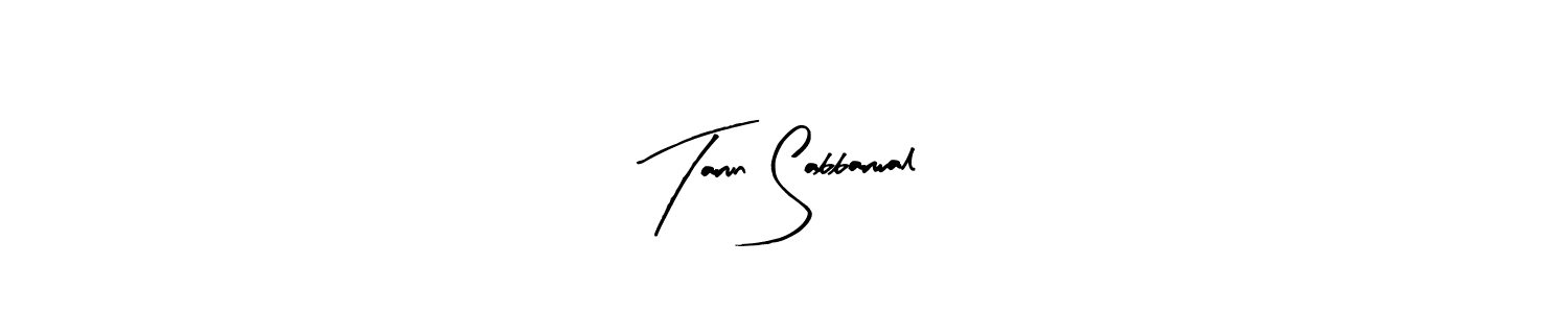 Arty Signature is a professional signature style that is perfect for those who want to add a touch of class to their signature. It is also a great choice for those who want to make their signature more unique. Get Tarun Sabbarwal name to fancy signature for free. Tarun Sabbarwal signature style 8 images and pictures png