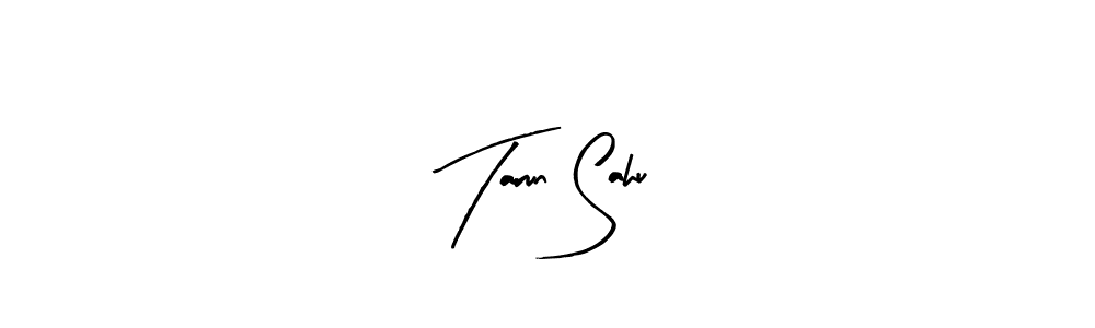 How to make Tarun Sahu name signature. Use Arty Signature style for creating short signs online. This is the latest handwritten sign. Tarun Sahu signature style 8 images and pictures png