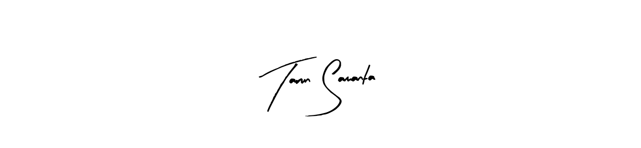 How to make Tarun Samanta name signature. Use Arty Signature style for creating short signs online. This is the latest handwritten sign. Tarun Samanta signature style 8 images and pictures png