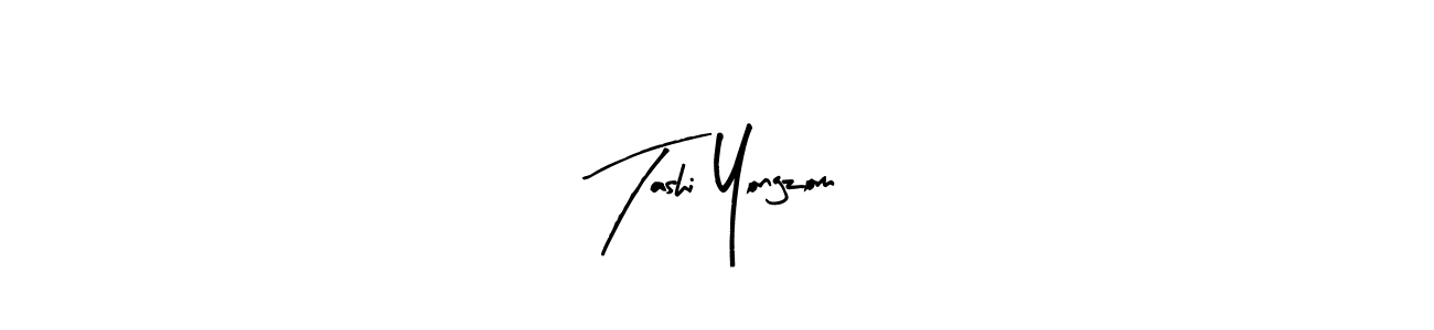 Similarly Arty Signature is the best handwritten signature design. Signature creator online .You can use it as an online autograph creator for name Tashi Yongzom. Tashi Yongzom signature style 8 images and pictures png