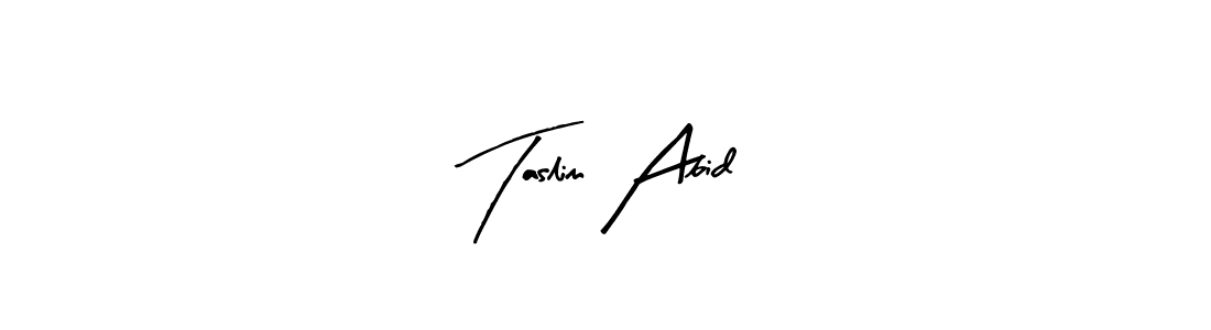Design your own signature with our free online signature maker. With this signature software, you can create a handwritten (Arty Signature) signature for name Taslim Abid. Taslim Abid signature style 8 images and pictures png