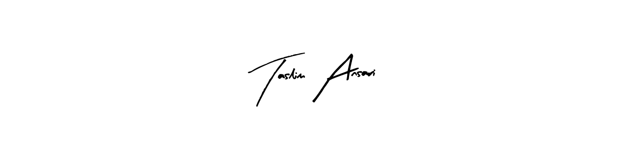 Also You can easily find your signature by using the search form. We will create Taslim Ansari name handwritten signature images for you free of cost using Arty Signature sign style. Taslim Ansari signature style 8 images and pictures png