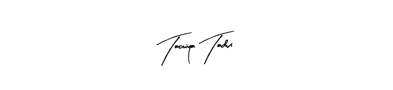 Arty Signature is a professional signature style that is perfect for those who want to add a touch of class to their signature. It is also a great choice for those who want to make their signature more unique. Get Tasmiya Tadvi name to fancy signature for free. Tasmiya Tadvi signature style 8 images and pictures png