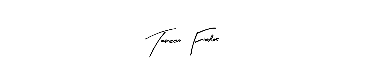 The best way (Arty Signature) to make a short signature is to pick only two or three words in your name. The name Tasneem Firdos include a total of six letters. For converting this name. Tasneem Firdos signature style 8 images and pictures png