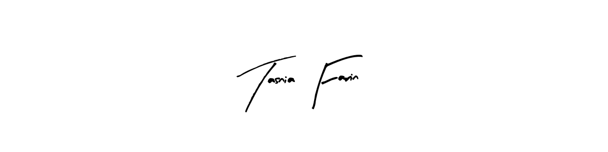 Create a beautiful signature design for name Tasnia Farin. With this signature (Arty Signature) fonts, you can make a handwritten signature for free. Tasnia Farin signature style 8 images and pictures png