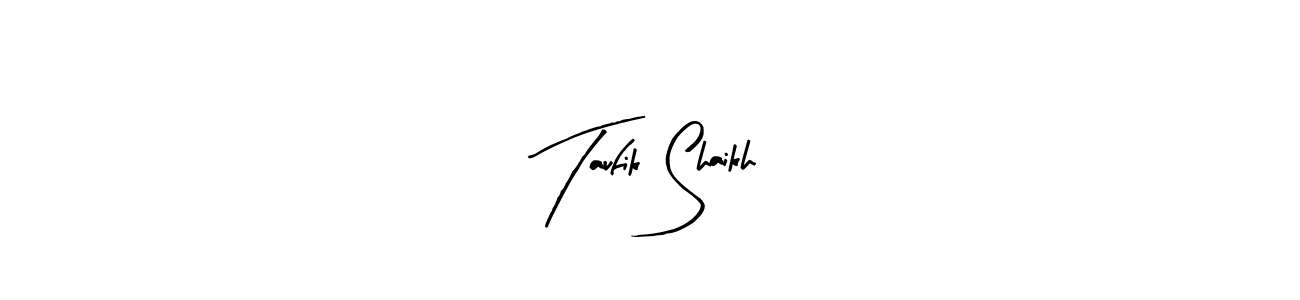 Taufik Shaikh stylish signature style. Best Handwritten Sign (Arty Signature) for my name. Handwritten Signature Collection Ideas for my name Taufik Shaikh. Taufik Shaikh signature style 8 images and pictures png