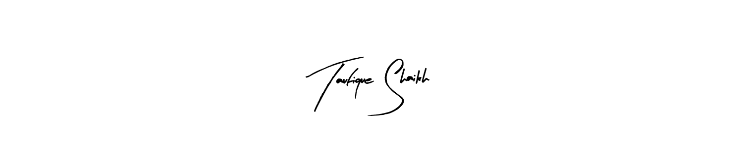 You can use this online signature creator to create a handwritten signature for the name Taufique Shaikh. This is the best online autograph maker. Taufique Shaikh signature style 8 images and pictures png