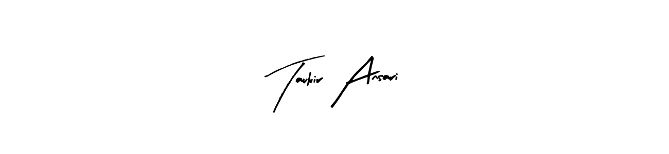 It looks lik you need a new signature style for name Taukir Ansari. Design unique handwritten (Arty Signature) signature with our free signature maker in just a few clicks. Taukir Ansari signature style 8 images and pictures png