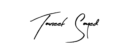 A classic penmanship look for Tauseef  Sayed. The Arty Signature font brings timeless elegance and confidence to every signed document. Tauseef  Sayed signature style 8 images and pictures png