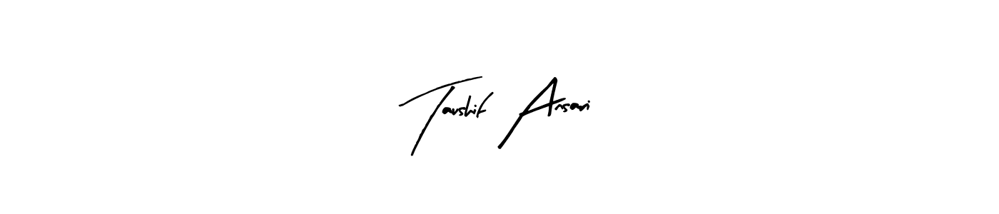 Taushif Ansari stylish signature style. Best Handwritten Sign (Arty Signature) for my name. Handwritten Signature Collection Ideas for my name Taushif Ansari. Taushif Ansari signature style 8 images and pictures png