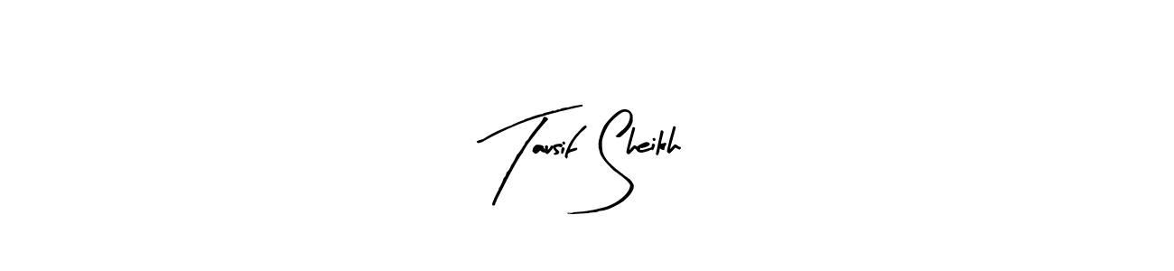 Arty Signature is a professional signature style that is perfect for those who want to add a touch of class to their signature. It is also a great choice for those who want to make their signature more unique. Get Tausif Sheikh name to fancy signature for free. Tausif Sheikh signature style 8 images and pictures png