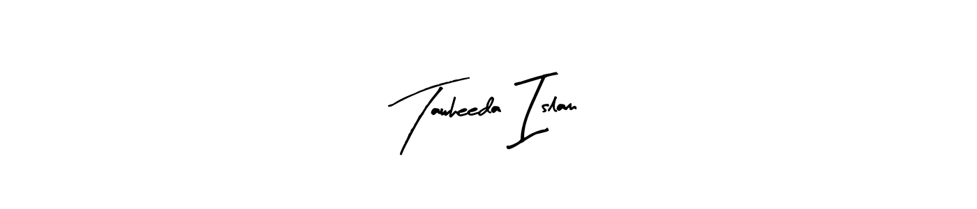 Also You can easily find your signature by using the search form. We will create Tawheeda Islam name handwritten signature images for you free of cost using Arty Signature sign style. Tawheeda Islam signature style 8 images and pictures png