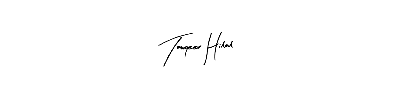 Here are the top 10 professional signature styles for the name Tawqeer Hilal. These are the best autograph styles you can use for your name. Tawqeer Hilal signature style 8 images and pictures png