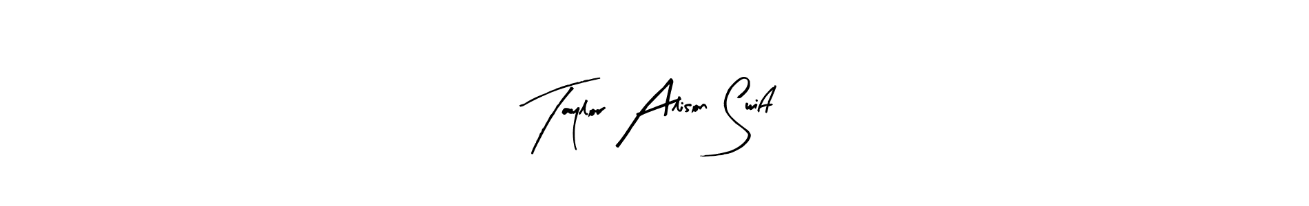 Arty Signature is a professional signature style that is perfect for those who want to add a touch of class to their signature. It is also a great choice for those who want to make their signature more unique. Get Taylor Alison Swift name to fancy signature for free. Taylor Alison Swift signature style 8 images and pictures png