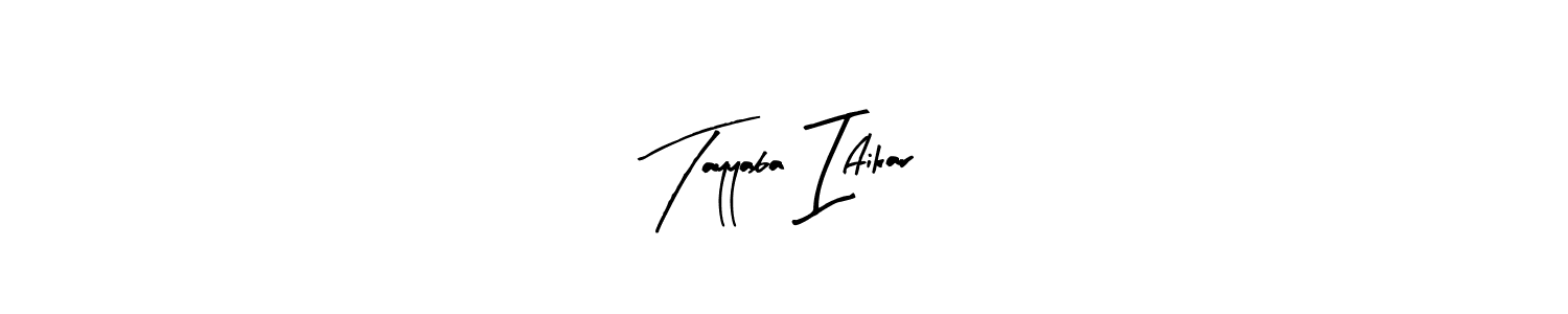 You can use this online signature creator to create a handwritten signature for the name Tayyaba Iftikar. This is the best online autograph maker. Tayyaba Iftikar signature style 8 images and pictures png