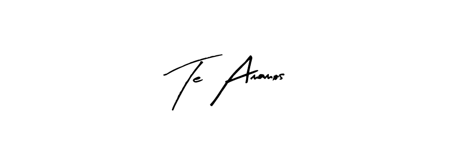 Make a beautiful signature design for name Te Amamos. With this signature (Arty Signature) style, you can create a handwritten signature for free. Te Amamos signature style 8 images and pictures png