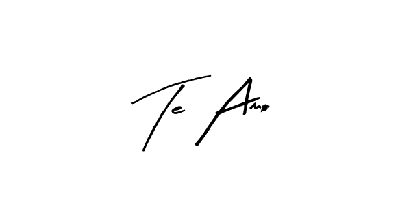 Arty Signature is a professional signature style that is perfect for those who want to add a touch of class to their signature. It is also a great choice for those who want to make their signature more unique. Get Te Amo name to fancy signature for free. Te Amo signature style 8 images and pictures png
