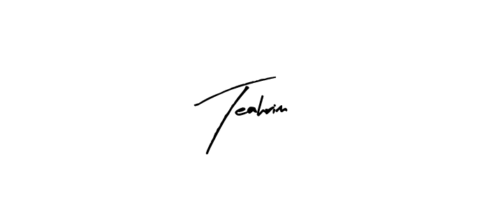 if you are searching for the best signature style for your name Teahrim. so please give up your signature search. here we have designed multiple signature styles  using Arty Signature. Teahrim signature style 8 images and pictures png
