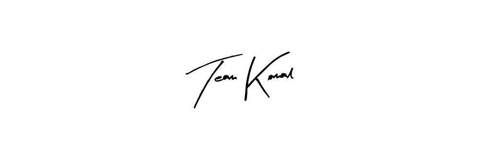Create a beautiful signature design for name Team Komal. With this signature (Arty Signature) fonts, you can make a handwritten signature for free. Team Komal signature style 8 images and pictures png