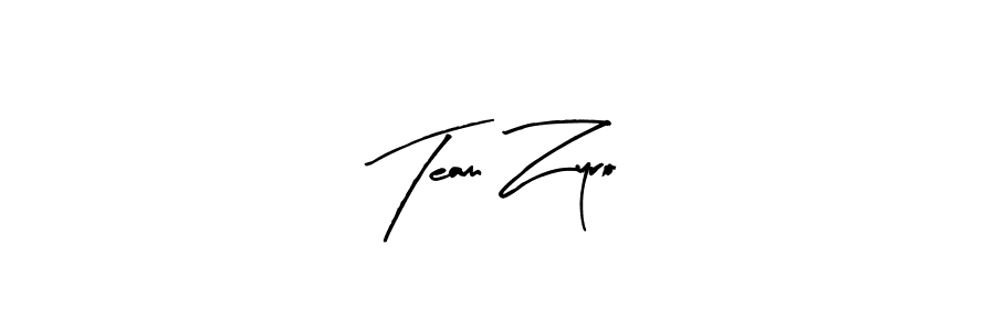 How to make Team Zyro name signature. Use Arty Signature style for creating short signs online. This is the latest handwritten sign. Team Zyro signature style 8 images and pictures png