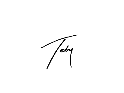 How to make Teby name signature. Use Arty Signature style for creating short signs online. This is the latest handwritten sign. Teby signature style 8 images and pictures png