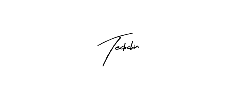 The best way (Arty Signature) to make a short signature is to pick only two or three words in your name. The name Teckchin include a total of six letters. For converting this name. Teckchin signature style 8 images and pictures png