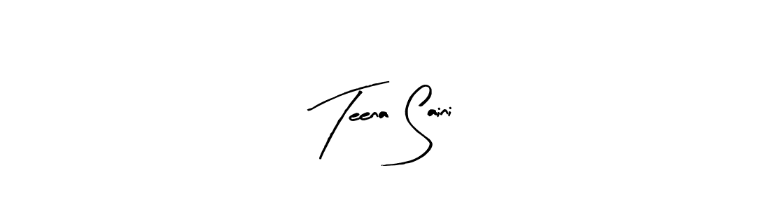 Use a signature maker to create a handwritten signature online. With this signature software, you can design (Arty Signature) your own signature for name Teena Saini. Teena Saini signature style 8 images and pictures png