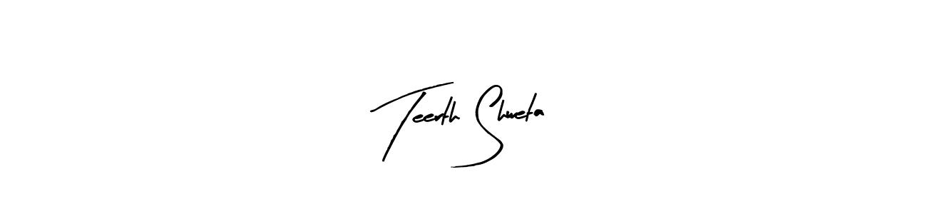 Make a beautiful signature design for name Teerth Shweta. With this signature (Arty Signature) style, you can create a handwritten signature for free. Teerth Shweta signature style 8 images and pictures png