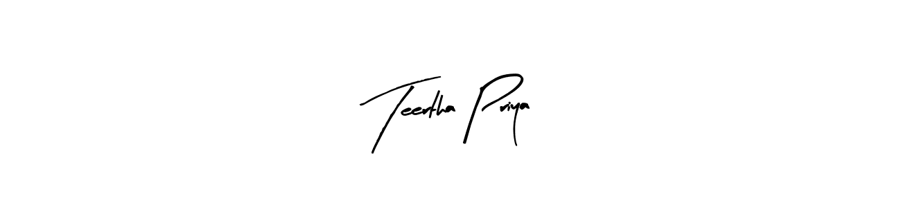 Here are the top 10 professional signature styles for the name Teertha Priya. These are the best autograph styles you can use for your name. Teertha Priya signature style 8 images and pictures png