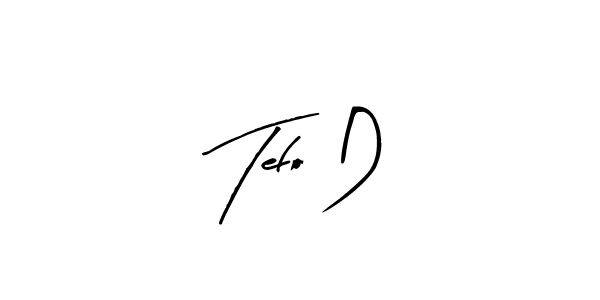 The best way (Arty Signature) to make a short signature is to pick only two or three words in your name. The name Tefo D include a total of six letters. For converting this name. Tefo D signature style 8 images and pictures png