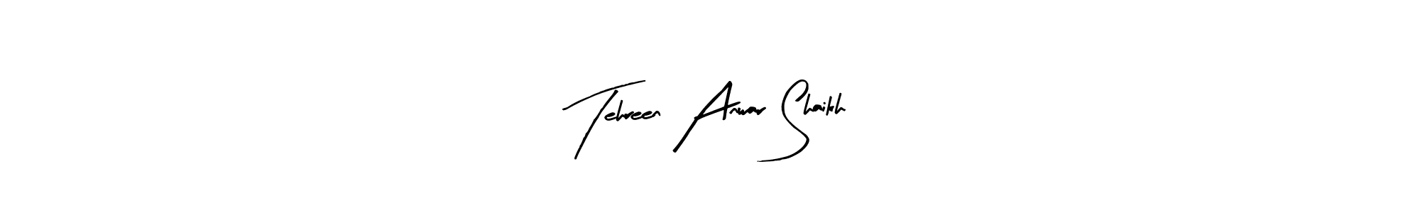 The best way (Arty Signature) to make a short signature is to pick only two or three words in your name. The name Tehreen Anwar Shaikh include a total of six letters. For converting this name. Tehreen Anwar Shaikh signature style 8 images and pictures png