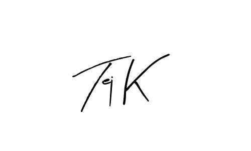 if you are searching for the best signature style for your name Tej K. so please give up your signature search. here we have designed multiple signature styles  using Arty Signature. Tej K signature style 8 images and pictures png