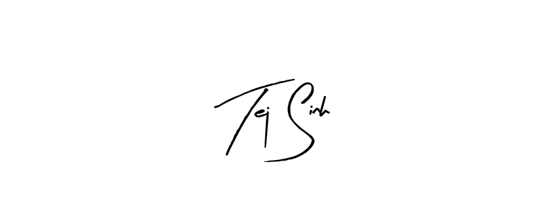 Arty Signature is a professional signature style that is perfect for those who want to add a touch of class to their signature. It is also a great choice for those who want to make their signature more unique. Get Tej Sinh name to fancy signature for free. Tej Sinh signature style 8 images and pictures png