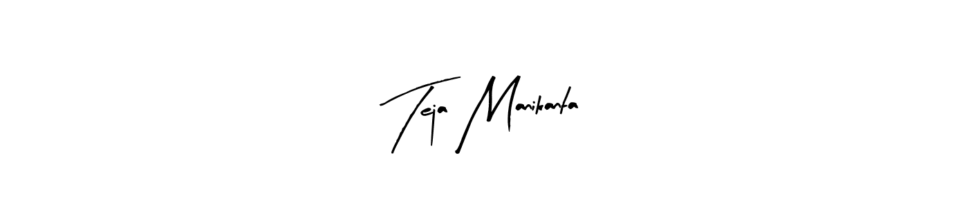 The best way (Arty Signature) to make a short signature is to pick only two or three words in your name. The name Teja Manikanta include a total of six letters. For converting this name. Teja Manikanta signature style 8 images and pictures png