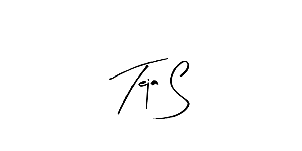 Similarly Arty Signature is the best handwritten signature design. Signature creator online .You can use it as an online autograph creator for name Teja S. Teja S signature style 8 images and pictures png