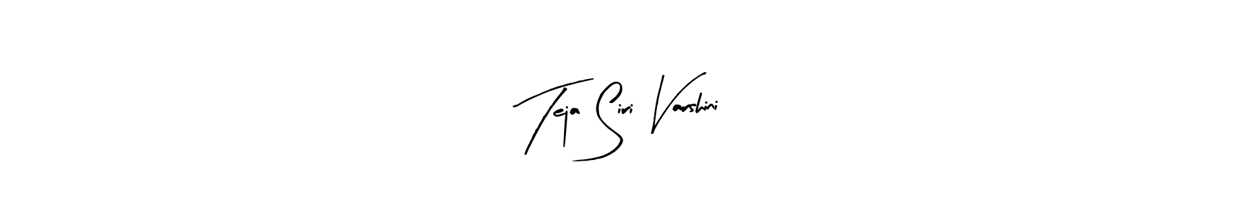 How to make Teja Siri Varshini name signature. Use Arty Signature style for creating short signs online. This is the latest handwritten sign. Teja Siri Varshini signature style 8 images and pictures png