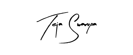 You should practise on your own different ways (Arty Signature) to write your name (Teja Swarupa) in signature. Don't let someone else do it for you. Teja Swarupa signature style 8 images and pictures png