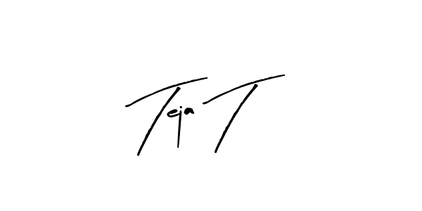 Arty Signature is a professional signature style that is perfect for those who want to add a touch of class to their signature. It is also a great choice for those who want to make their signature more unique. Get Teja T name to fancy signature for free. Teja T signature style 8 images and pictures png