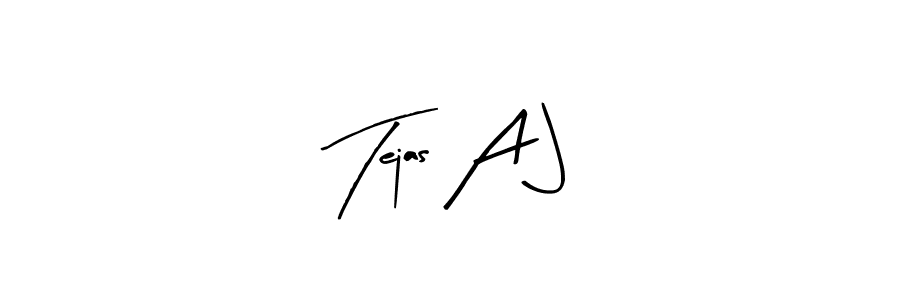 Design your own signature with our free online signature maker. With this signature software, you can create a handwritten (Arty Signature) signature for name Tejas A J. Tejas A J signature style 8 images and pictures png