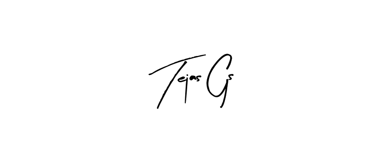 Arty Signature is a professional signature style that is perfect for those who want to add a touch of class to their signature. It is also a great choice for those who want to make their signature more unique. Get Tejas Gs name to fancy signature for free. Tejas Gs signature style 8 images and pictures png