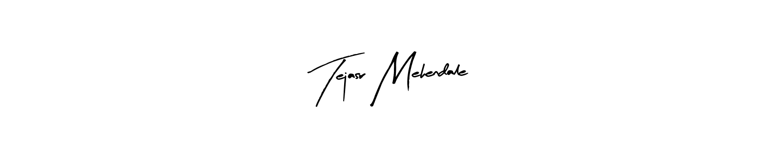 Arty Signature is a professional signature style that is perfect for those who want to add a touch of class to their signature. It is also a great choice for those who want to make their signature more unique. Get Tejasr Mehendale name to fancy signature for free. Tejasr Mehendale signature style 8 images and pictures png