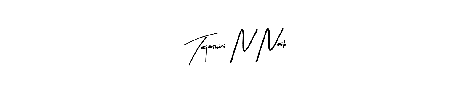 Use a signature maker to create a handwritten signature online. With this signature software, you can design (Arty Signature) your own signature for name Tejaswini N Naik. Tejaswini N Naik signature style 8 images and pictures png